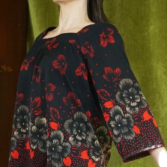 Vintage Loose Fit Floral Top, Large - Picture 1 of 14